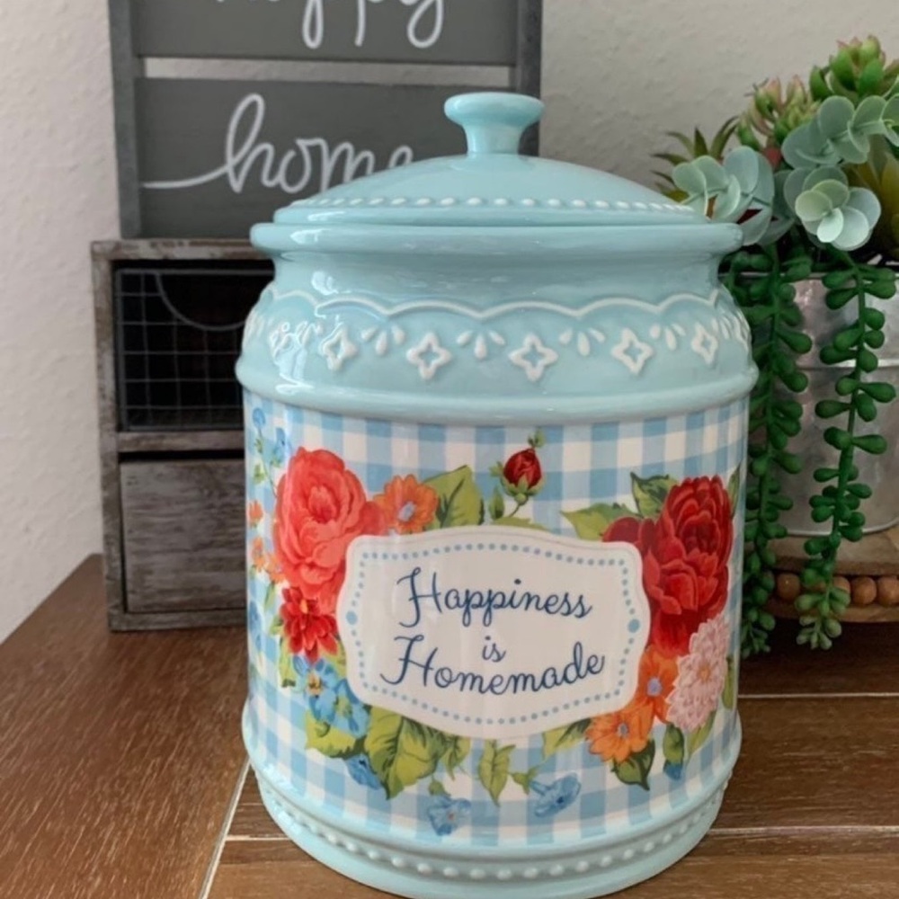 The Pioneer Woman Happiness is Homemade Sweet Rose Canister - Picture 2 of 4